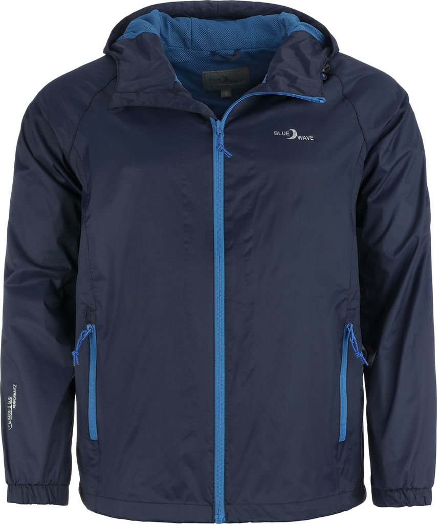 Blue Wave Herren Funktionsjacke Fabian - Outdoor-Jacke Regenjacke Wander- und Fahrradjacke in Marine Größe L