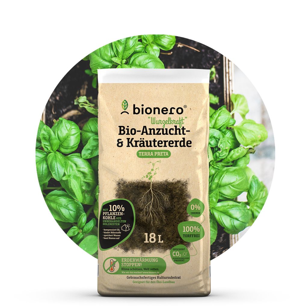 bionero -Anzucht- & Kräutererde Wurzelkraft 18 L torffrei