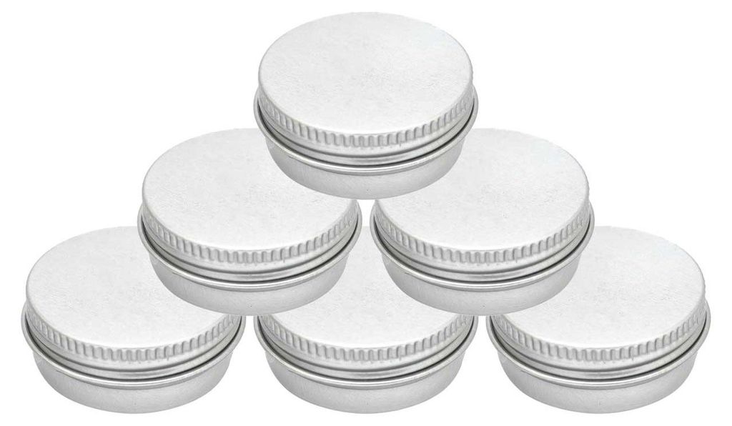 6 Aluminium-Dose rund mit Deckel leer Metalldosen Schachtel Produktbild 