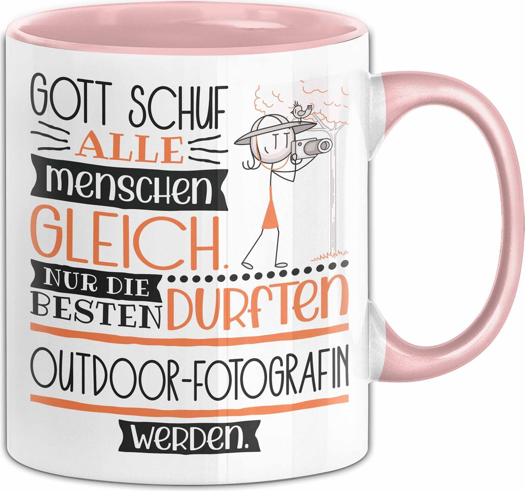 Outdoor-Fotografin Geschenk Becher Tasse Gott Schuf Alle Produktbild 
