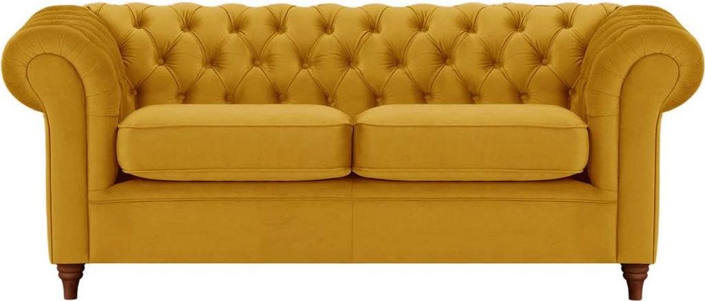 Dreisitzer-Sofa Chesterfield-Velluto 8-dark oak