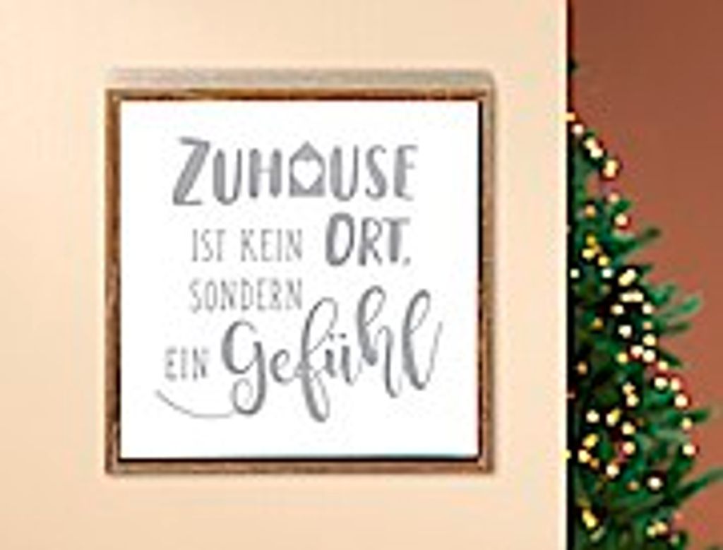 GILDE Spiegelbild (LED), quadratisch, Spruch, MDF, Produktbild 