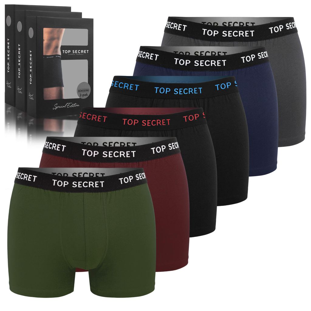 TOP SECRET pánské boxerky, 6 kusů v balení, velikost XXL, Obrázek produktu 