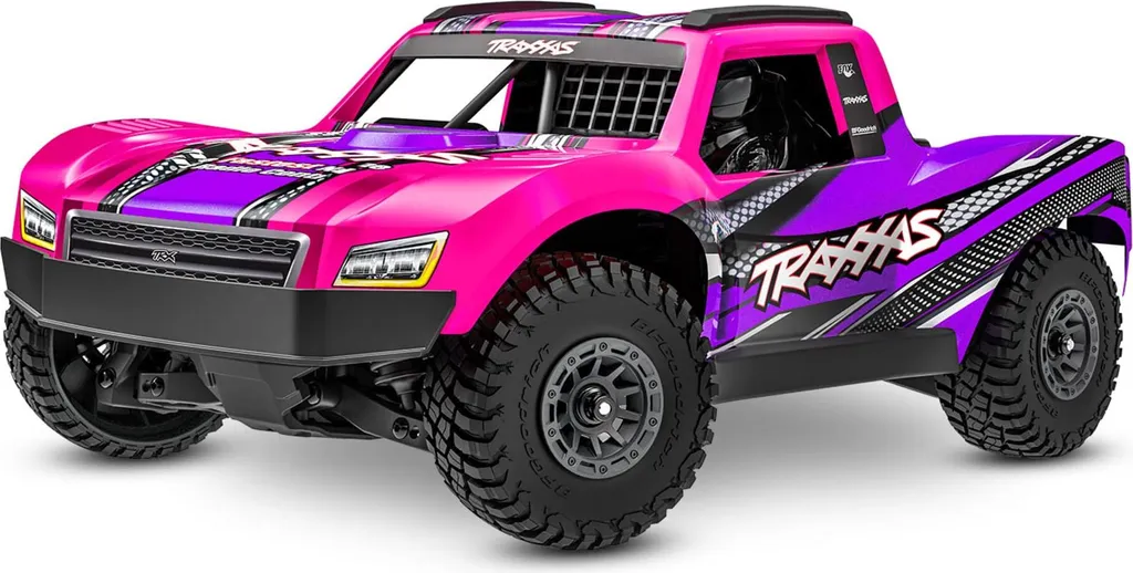 Traxxas Mini-Slash BL-2S 4x4 Rose RTR avec Accu LiPo et Chargeur