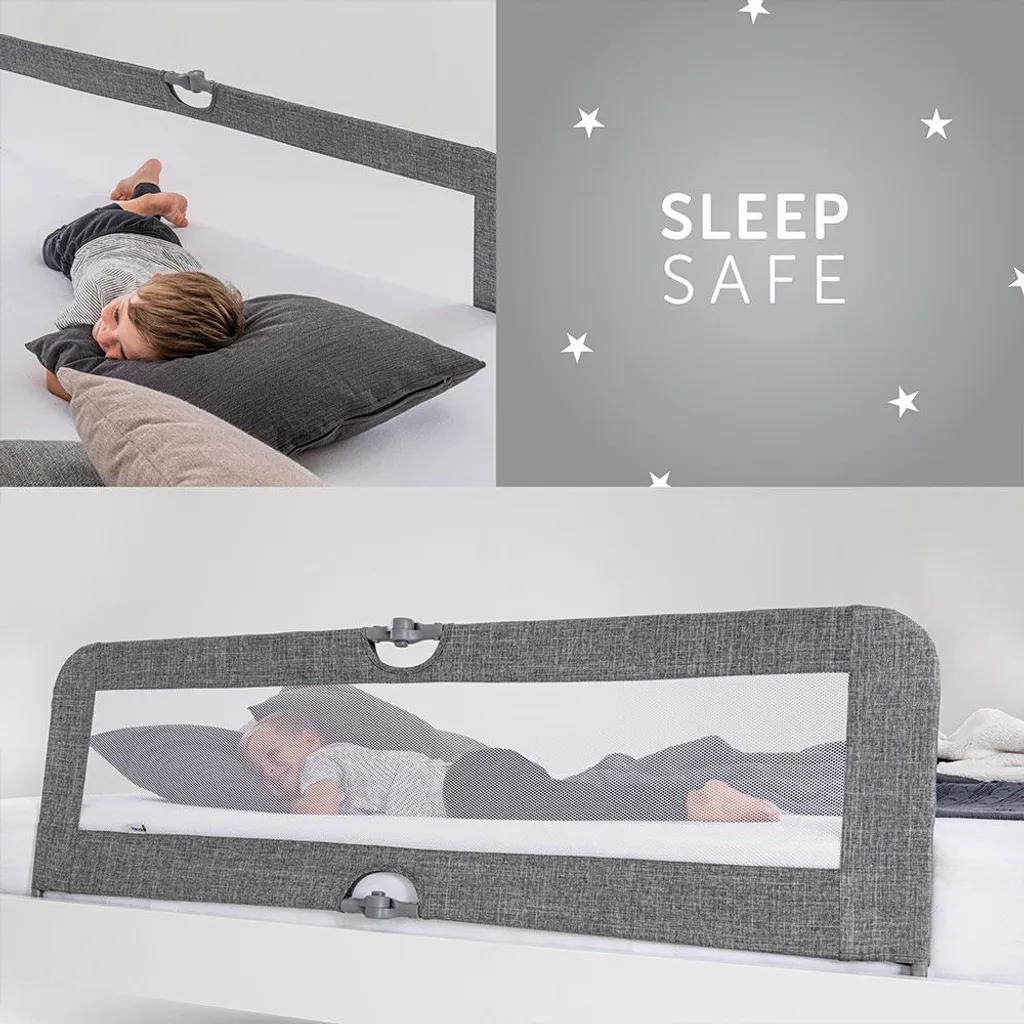 Protection de lit pliable 150 cm avec filet de sécurité respirant - 8