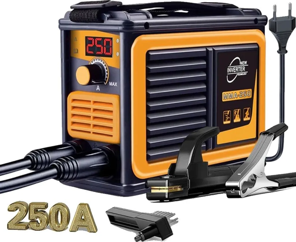 Machine à souder MMA-250 avec design compact et courant réglable