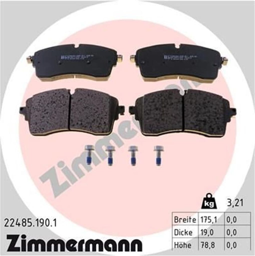 Zimmermann Bremsbeläge für Jaguar E-Pace
