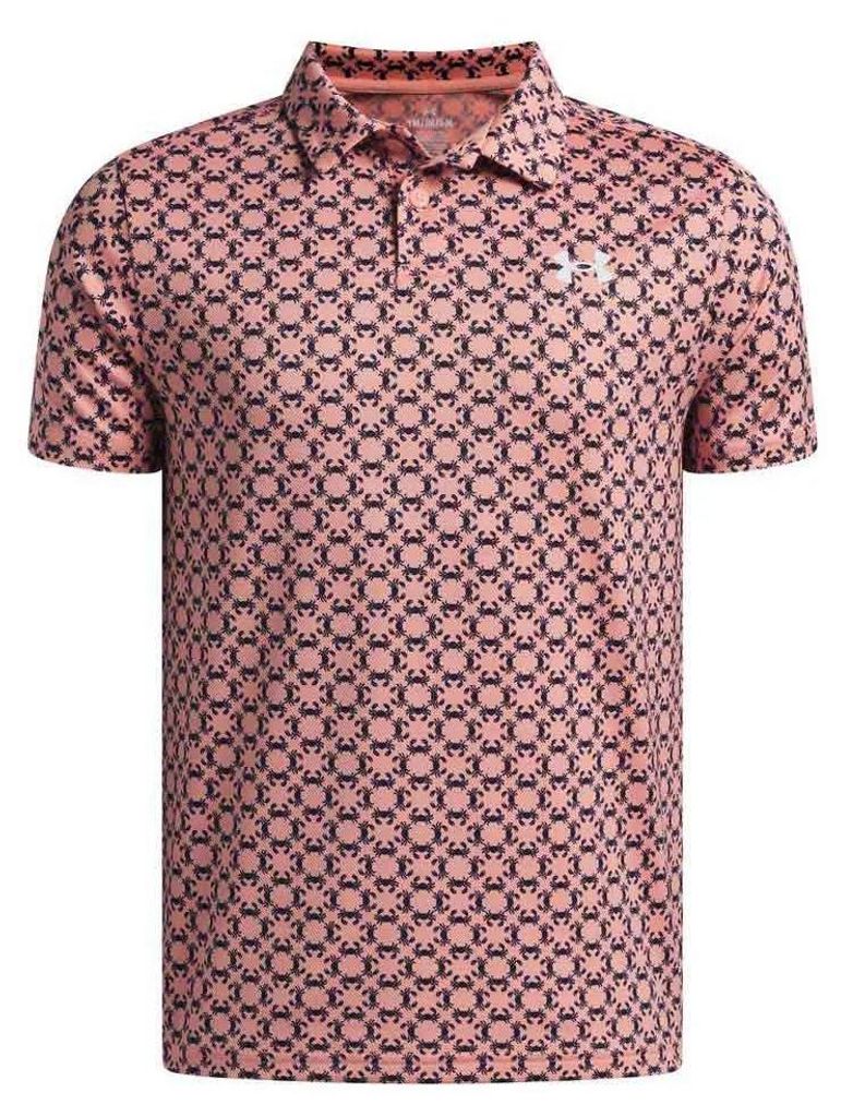 Under Armour Ua Matchplay Printed Polo - posh pink, Größe:L