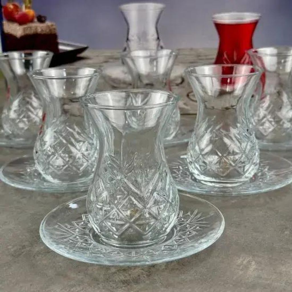 Pasabahce Timeless Teeglas Set für 6 Personen 12 teilig Tee
