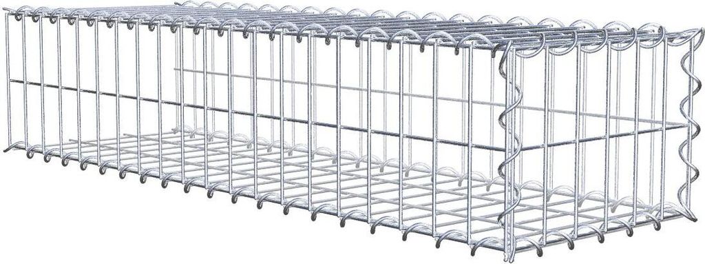 Anbaugabione Typ 2 100 cm x 20 cm x 30 cm (L x H x T), Maschenweite 5 cm x 10 cm, Spirale