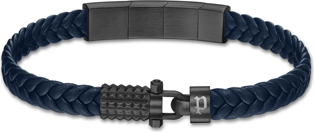 Bracelet Homme Police WRATH pour un Look Tendance au Quotidien Noir