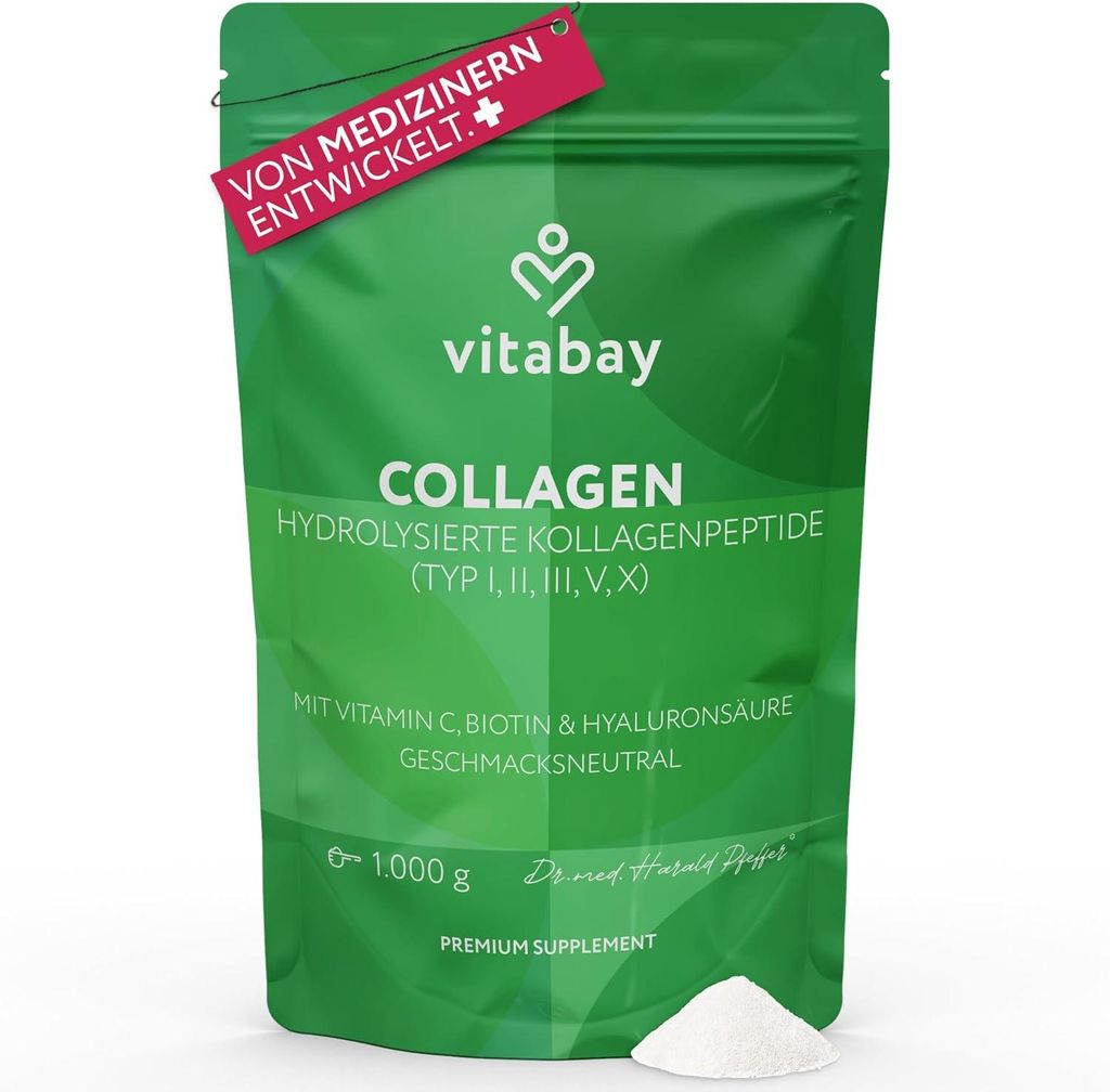 Vitabay Kollagen Pulver Komplex 1 kg Hochdosiert – Produktbild 