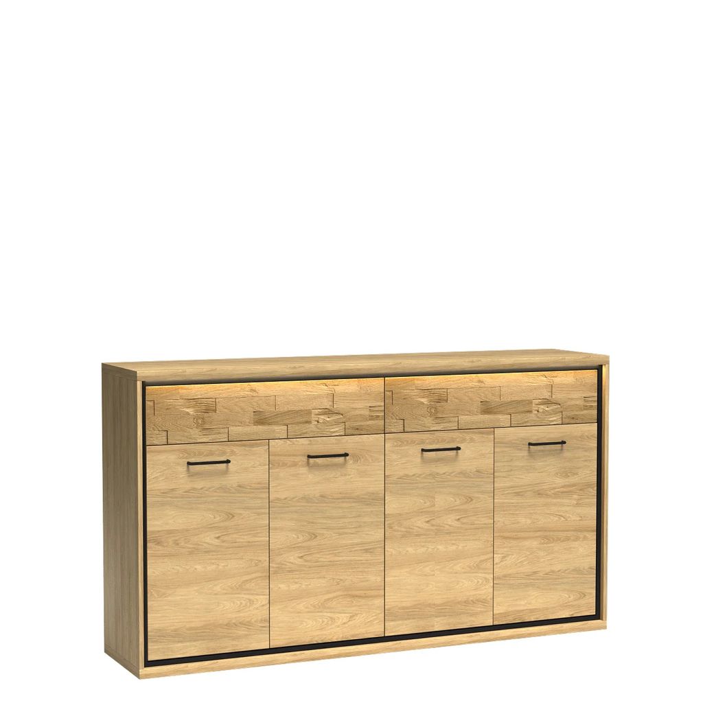 Geräumige GINETTE Kommode – Hickory-Nussbaum/Eiche