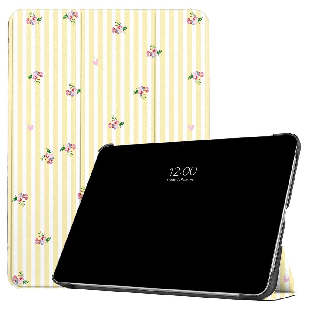 imoshion Design Dreifachklapp-Hülle für das Apple iPad Air 11 Zoll (2026) M4 / (2025) M3 / (2024) M2 / Air 5 (2022) / Air 4 (2020) – Garden Str...