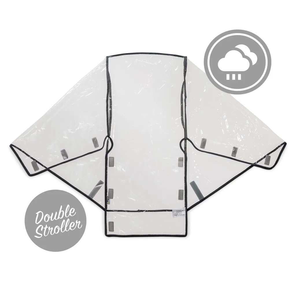 Hauck Raincover Duo Protection Pluie Résistante avec Aération Latérale