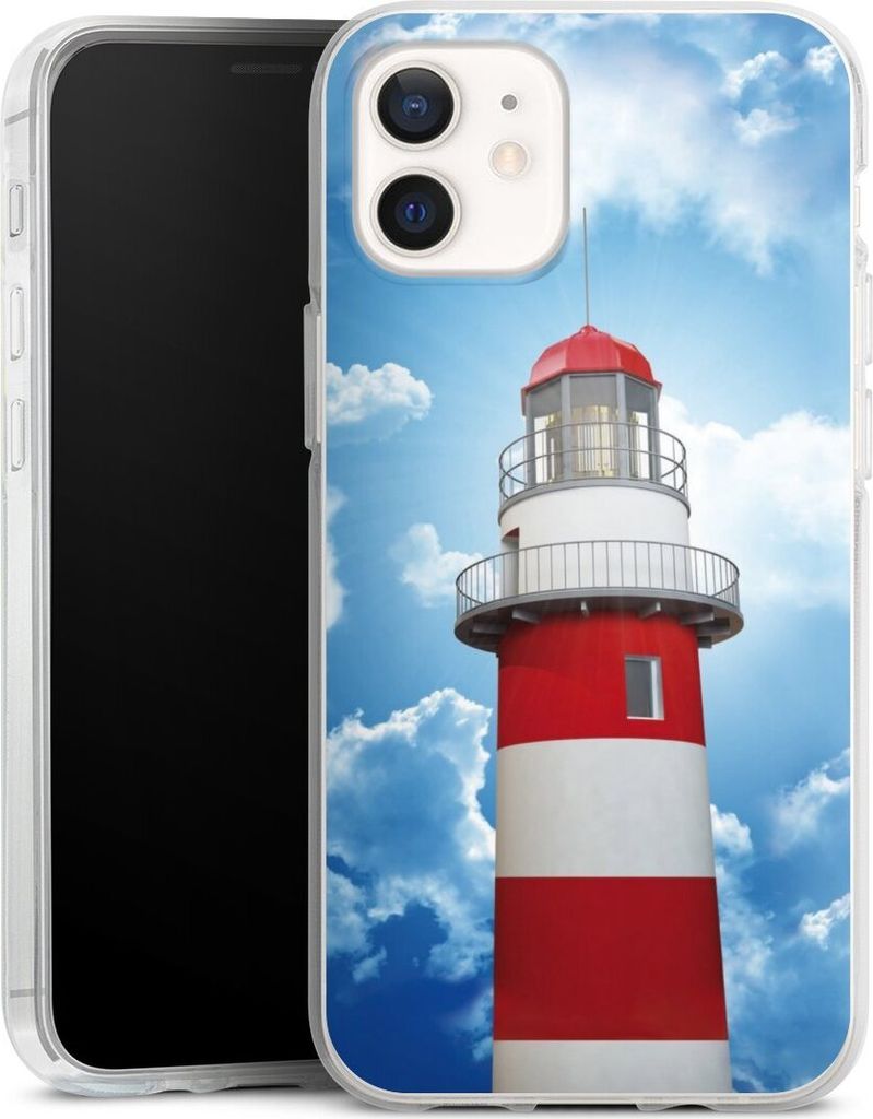 DeinDesign Handyhülle für Apple iPhone 12 Pro Silikon Hülle Case Smartphone Schutzhülle Himmel Leuchtturm Wolke