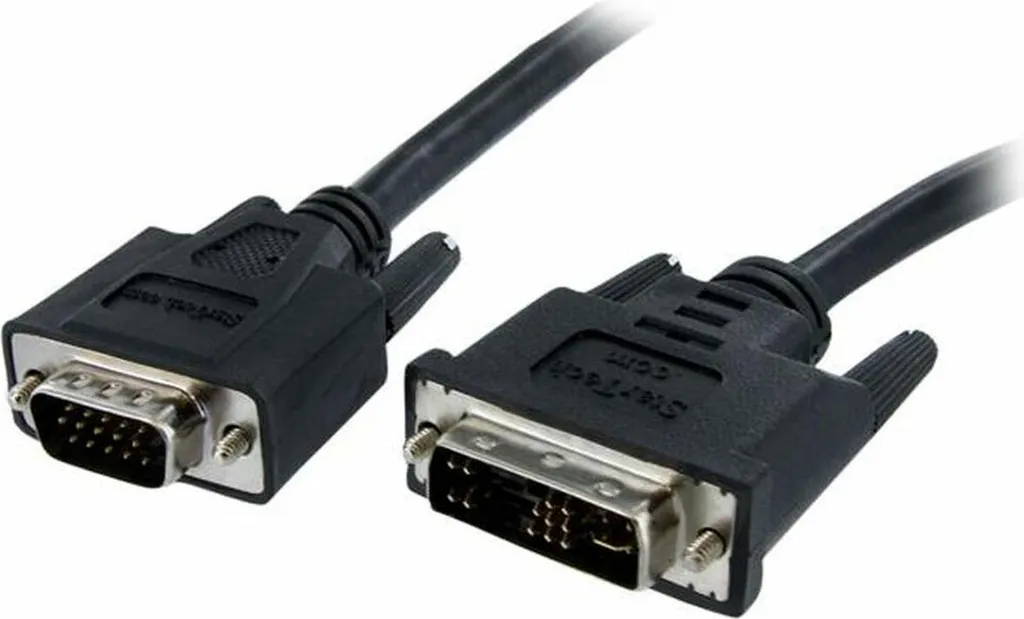 Câble Adaptateur VGA vers DVI Startech DVIVGAMM2M de 2m Noir Haute Qualité