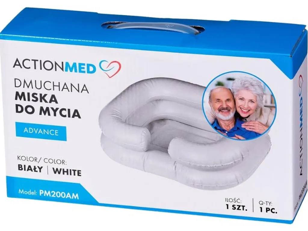 Cuvette ADVANCE gonflable ergonomique avec appui-tête intégré pour soins - 14