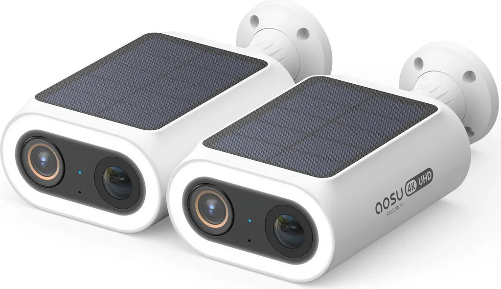 Surveillance Maison Solaire 8MP 4K AOSU avec Détection de Mouvement
