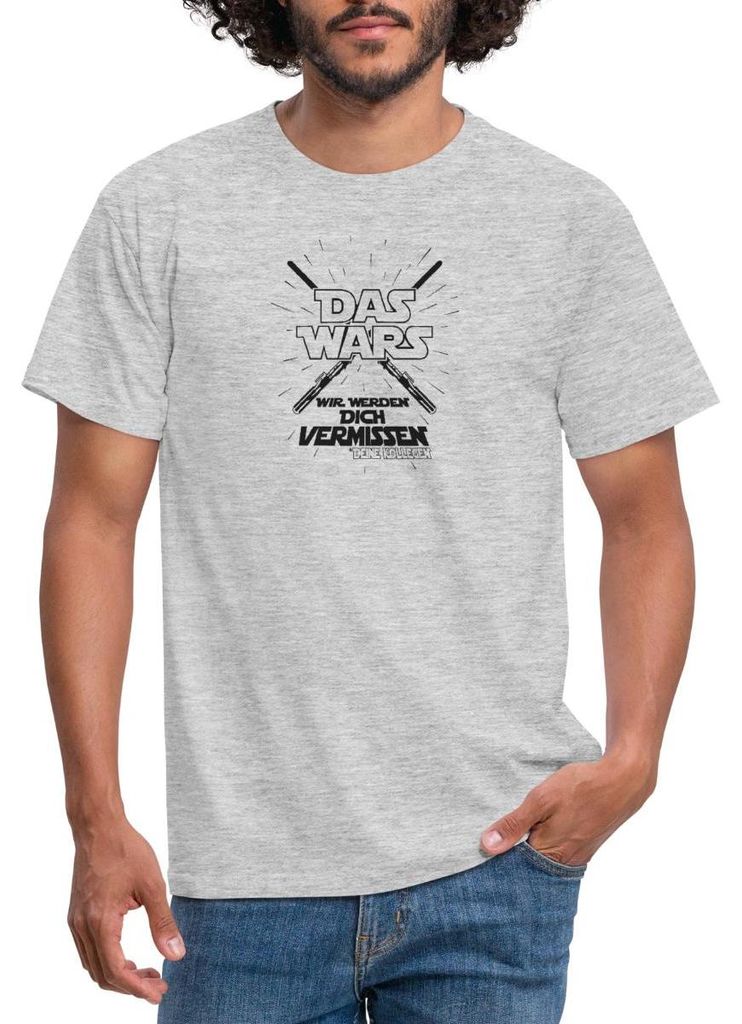 Spreadshirt Das Wars | Abschied Wir Werden Dich Vermissen | Deine Kollegen Job Männer T-Shirt, M, Grau meliert
