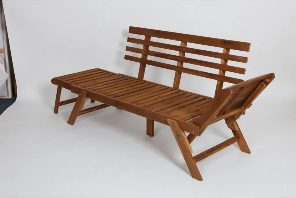 Banc Pliable Acacia 196cm - Solution gain de place pour Jardin - 20