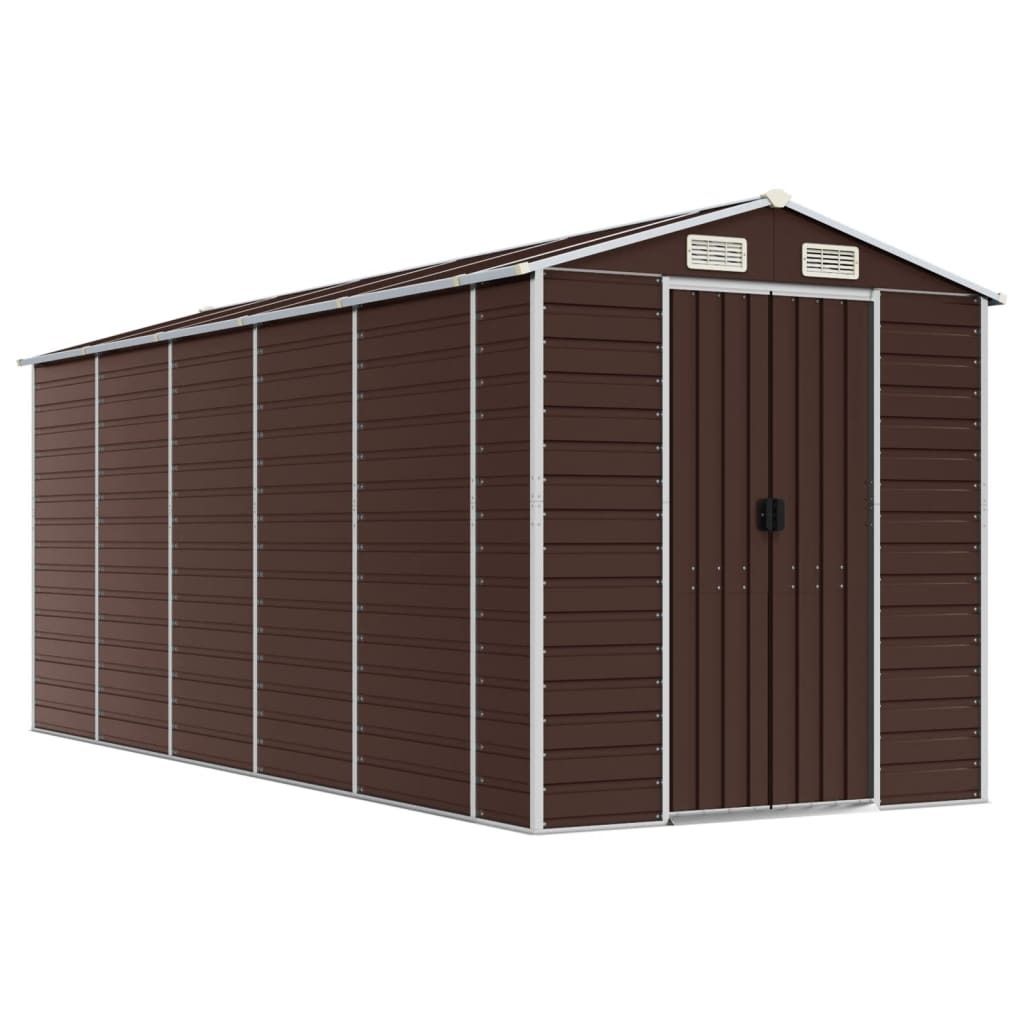 vidaXL Gartenhaus Braun 191 x 470 x 198 cm Verzinkter Stahl