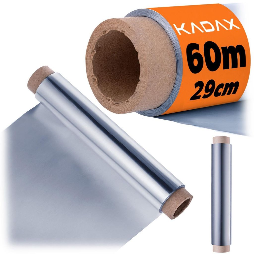 KADAX Alufolie auf Rolle, 29 cm x 60 m, extra starke Produktbild 