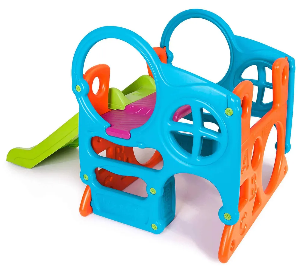Centre d'activités FEBER multi-jeux avec toboggan et mur d'escalade