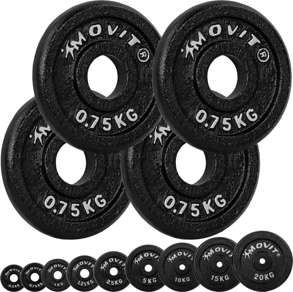 Sada závaží MOVIT PRO, liatina, 4x 0,75 kg, závažia Obrázok produktu 