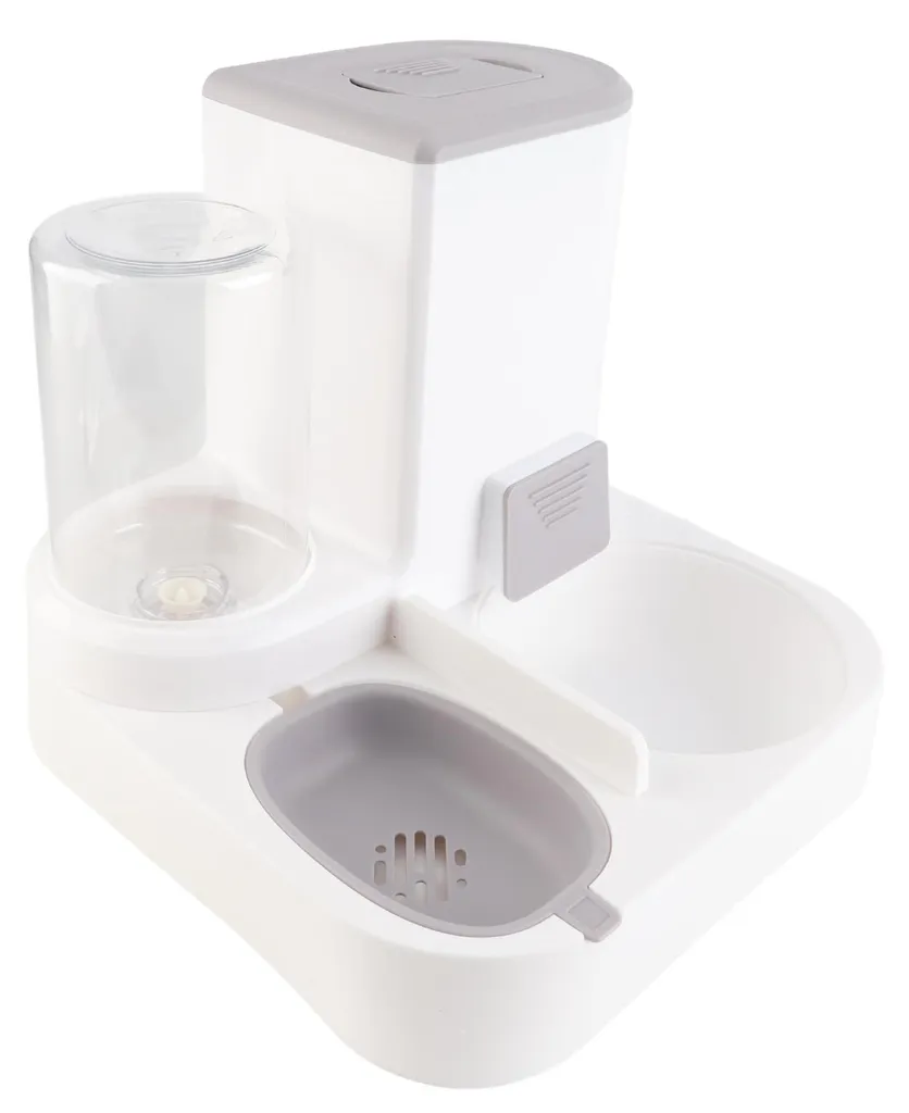 Distributeur automatique 2-en-1 nourriture et eau pour chat et chien