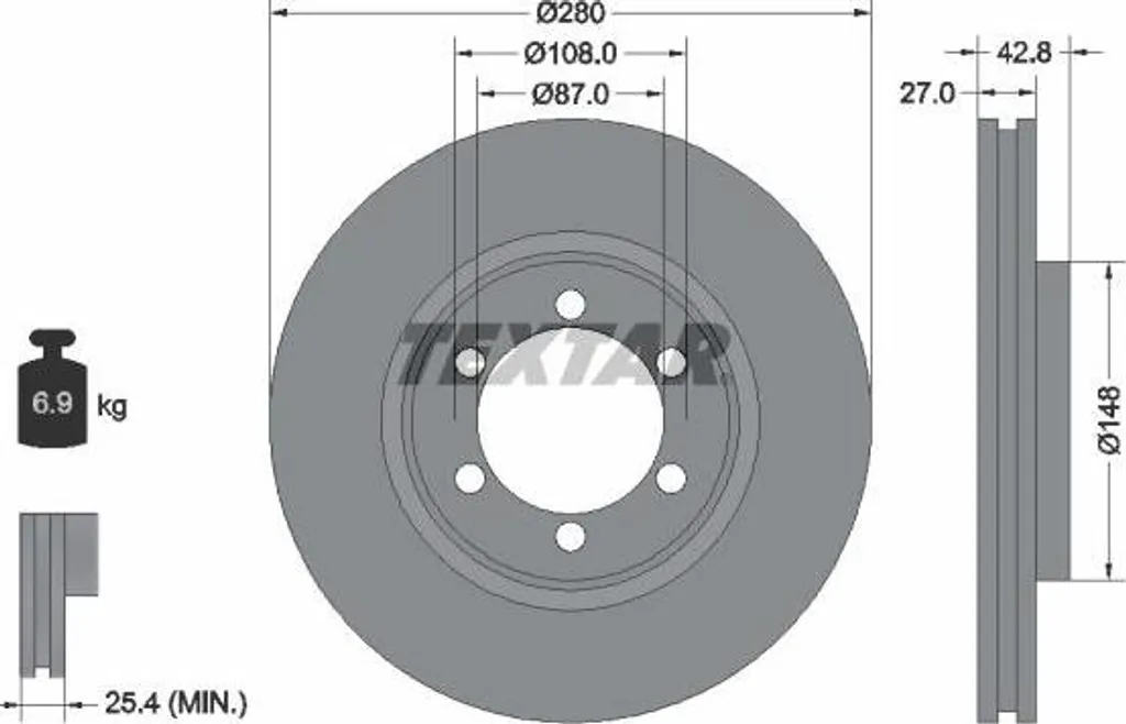 Disque de frein anti-vibration haute teneur en carbone