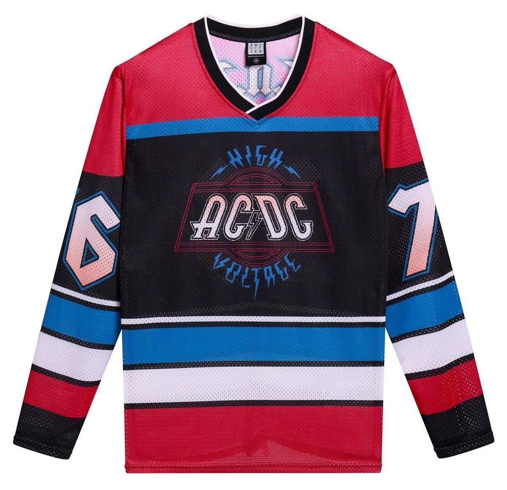 Amplified - "Acdc" Trikot für Herren/Damen Uni, Hockey GD4340 (3XL) (Schwarz)
