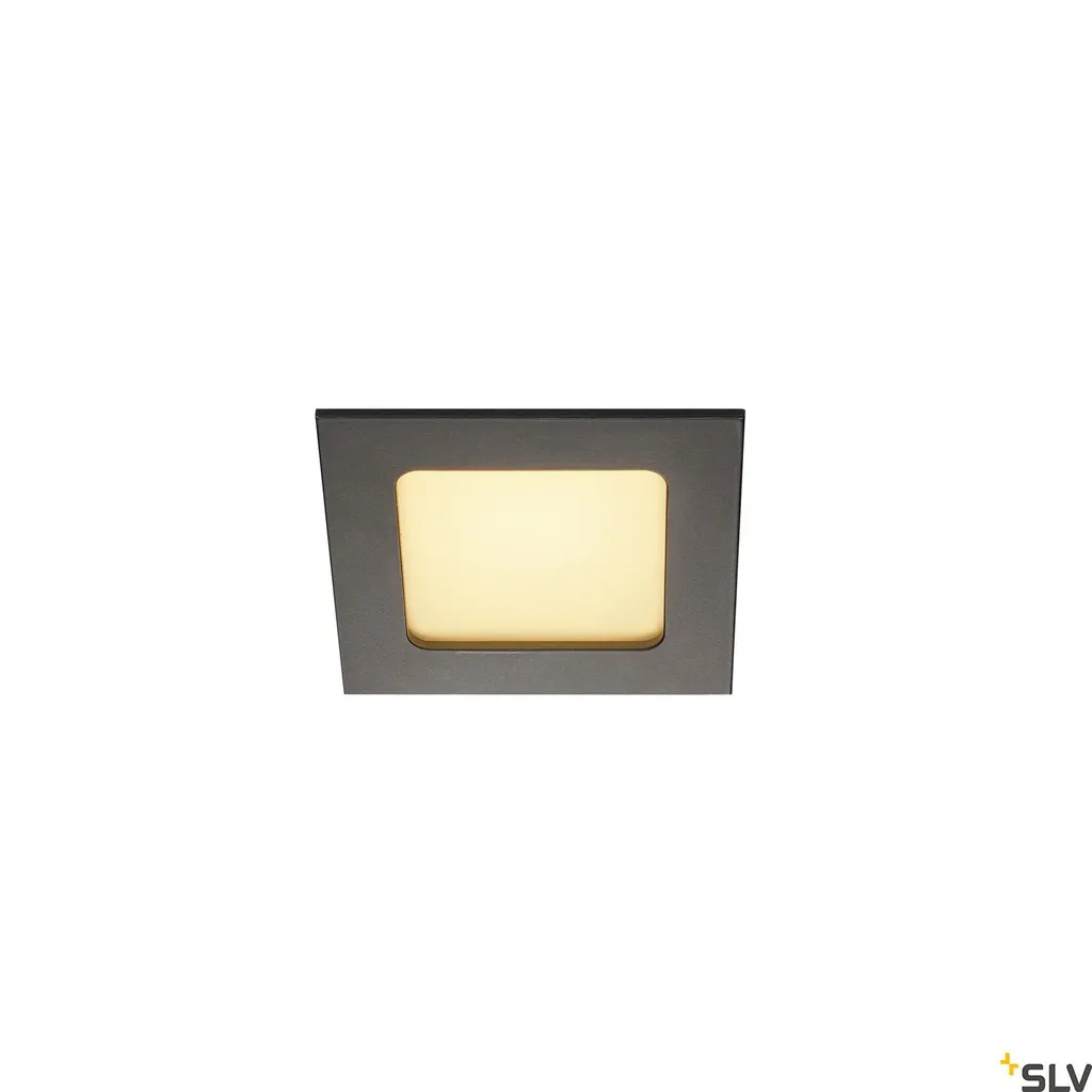 Éclairage de balisage carré Frame Basic noir 9x9 cm 3000K et driver