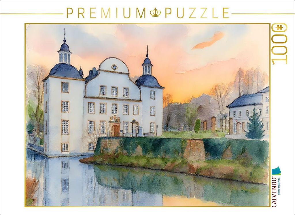 CALVENDO Puzzle Schloss Borbeck - Essen | 1000 Teile Lege-Größe 64x48cm Foto-Puzzle für glückliche Stunden