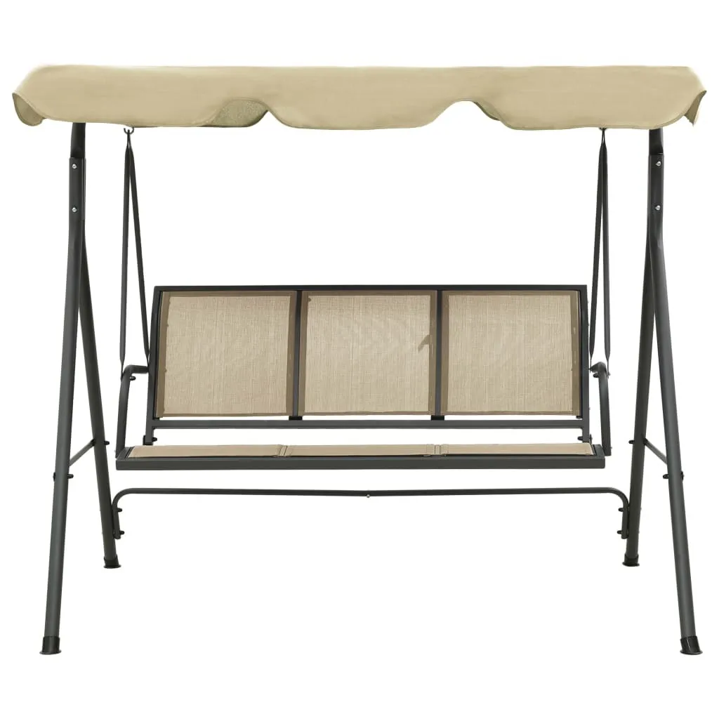 Balancelle de Terrasse Ombragée Fauteuil Suspendu 3 Places