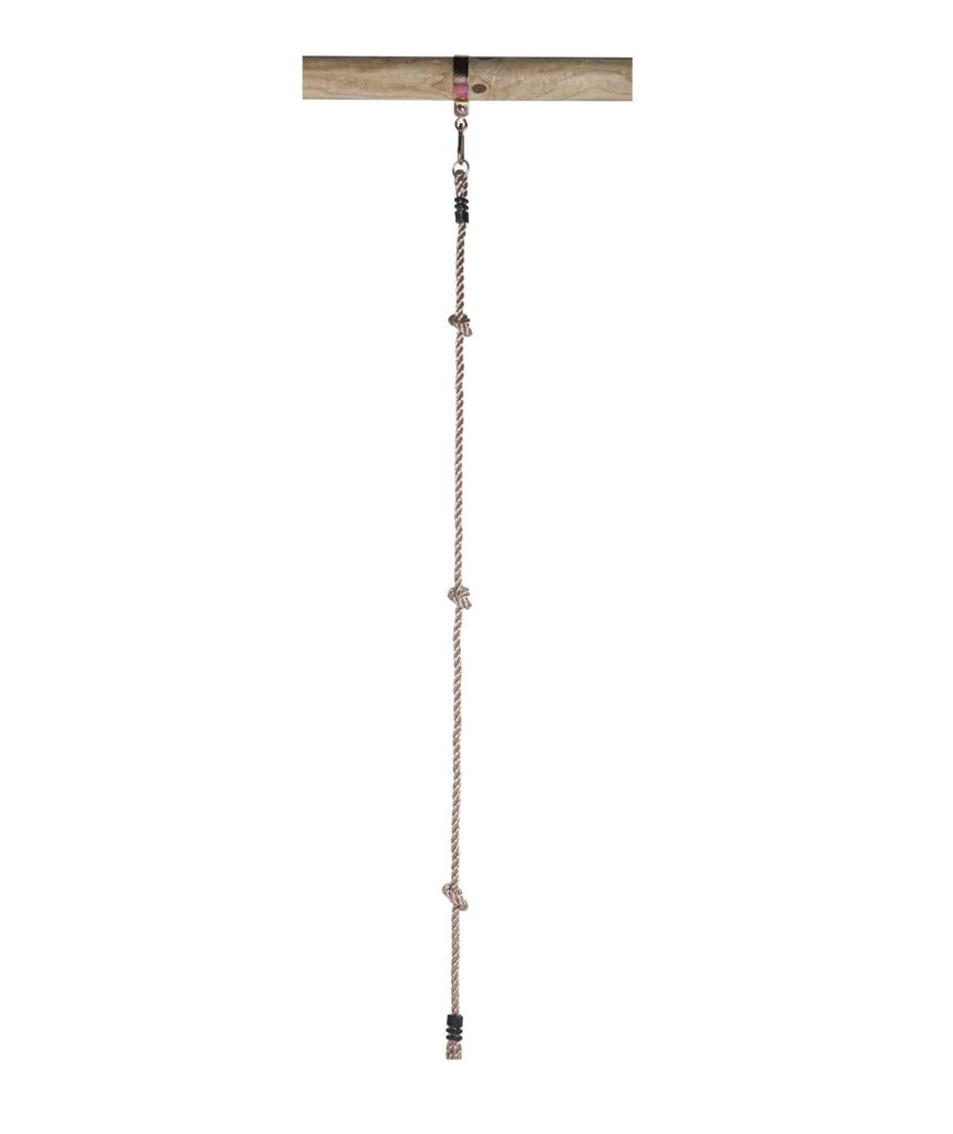 Swing King kletterseil mit 3 Knöpfen und 1 Ring 180 cm hellbraun