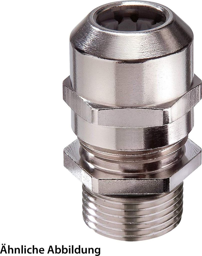 WISKA Verschraubung M63x1,5 lang inkl. O-Ring Messing (CuZn) vernickelt Gewindelänge 15,0mm - 1 Stück