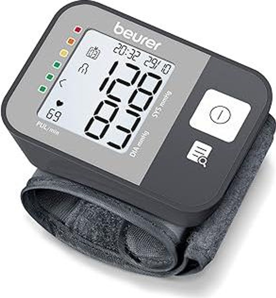 Beurer BC 27 Handgelenk-Blutdruckmessgerät mit Arrhythmie-Erkennung, farbiger Risiko-Indikator, für Handgelenksumfänge von 14-19,5 cm, Medizinpr...