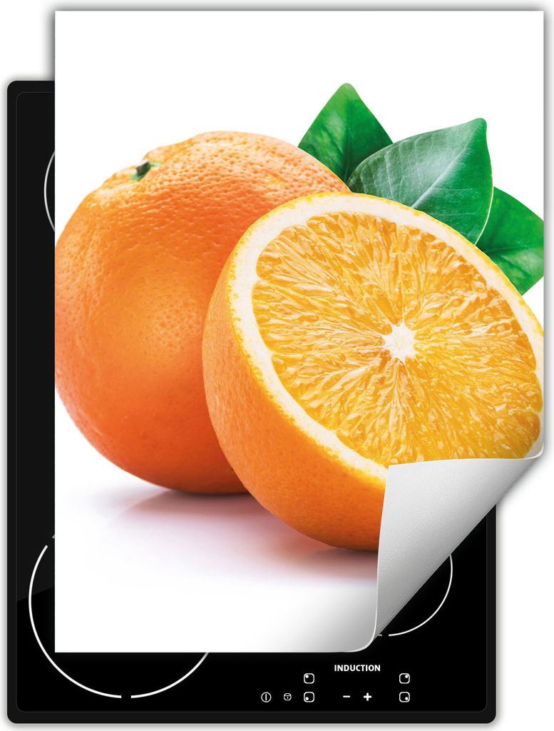 DarHaus Herdabdeckplatte Einteilig Küche Abdeckplatte für Glaskeramikfeld Abdeckung Induktionskochfeld Aufrollbare Matte 40x52 cm, Orange