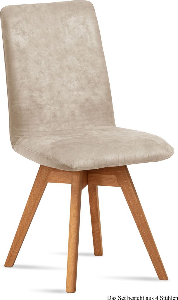 Esszimmerstuhl drehbar (4er-Set) Donni 47x92x60 Eiche geölt/Natur