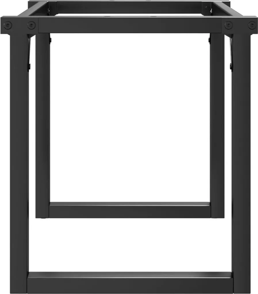Tavolino gambe O-frame 90x30x43 cm acciaio - 5