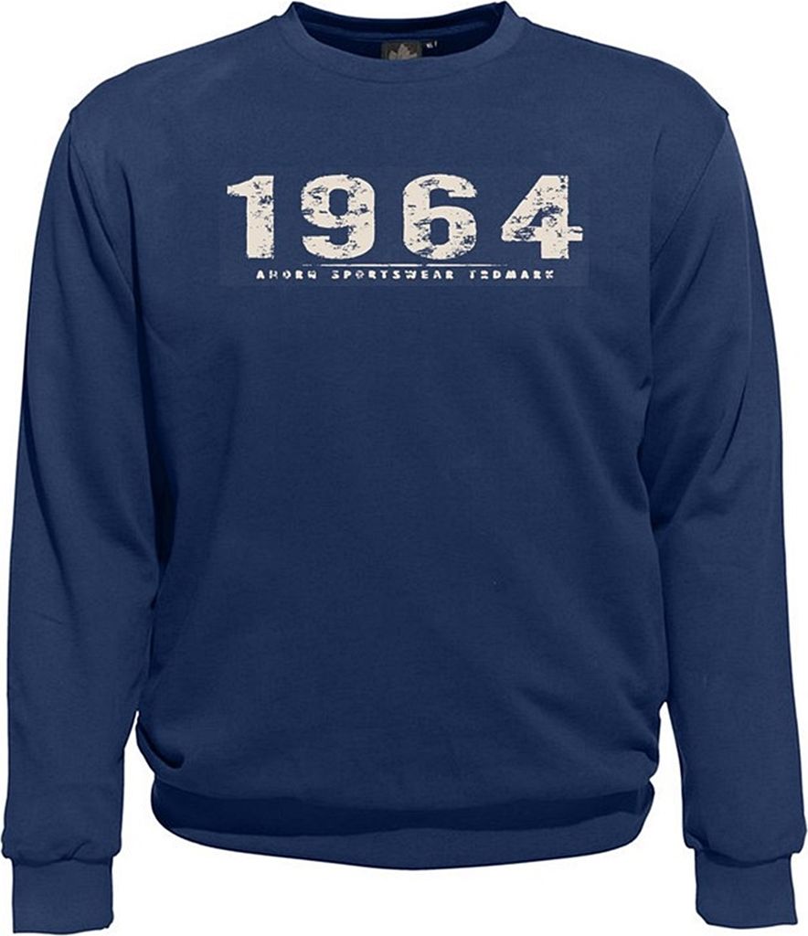 Übergrößen Sweatshirt AHORN SPORTSWEAR Vintage Number beige Produktbild 