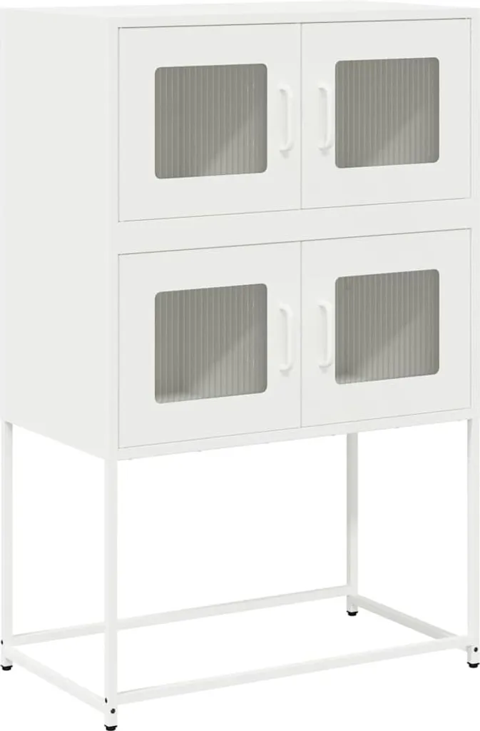 Offerta Credenza Acciaio Bianca 68x39x107 | Mobile Basso Metallo