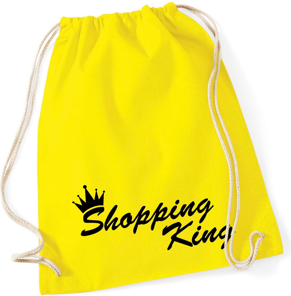 Huuraa Beutel Shopping King Krone Geschenk 12 Liter Yellow Baumwolle Shopping King Souvenir