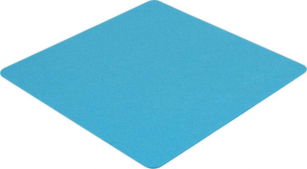 Filz Auflage 40 x 40 cm für z.B. Cube Hocker Blau - Einseitig 4mm