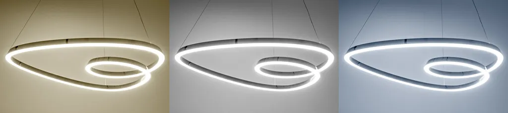 Suspension LED Loop Chrome Idéale pour Table à Manger et Cuisine Moderne