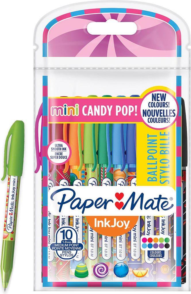 PAPER MATE Kugelschreiber InkJoy 100 Kappe 10St. Candy Pop