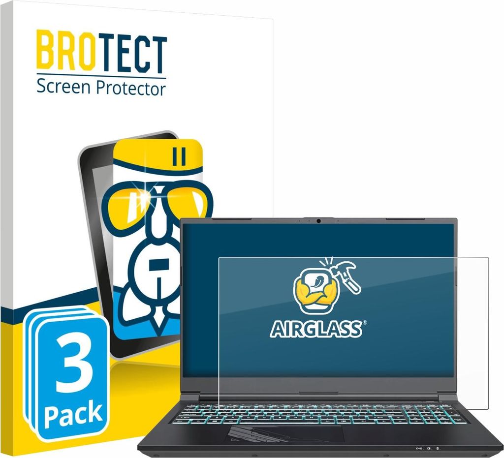 3x BROTECT Schutzglas für Gigabyte G5 2024 Schutzfolie Panzer Folie Glas Display Schutz klar