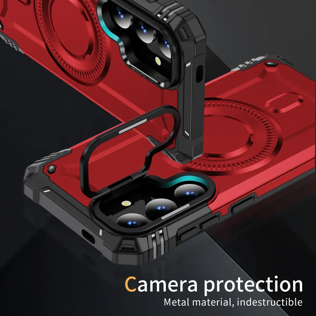 Cover Samsung S24 Rossa: La più Resistente con Anello e Magnete - 6