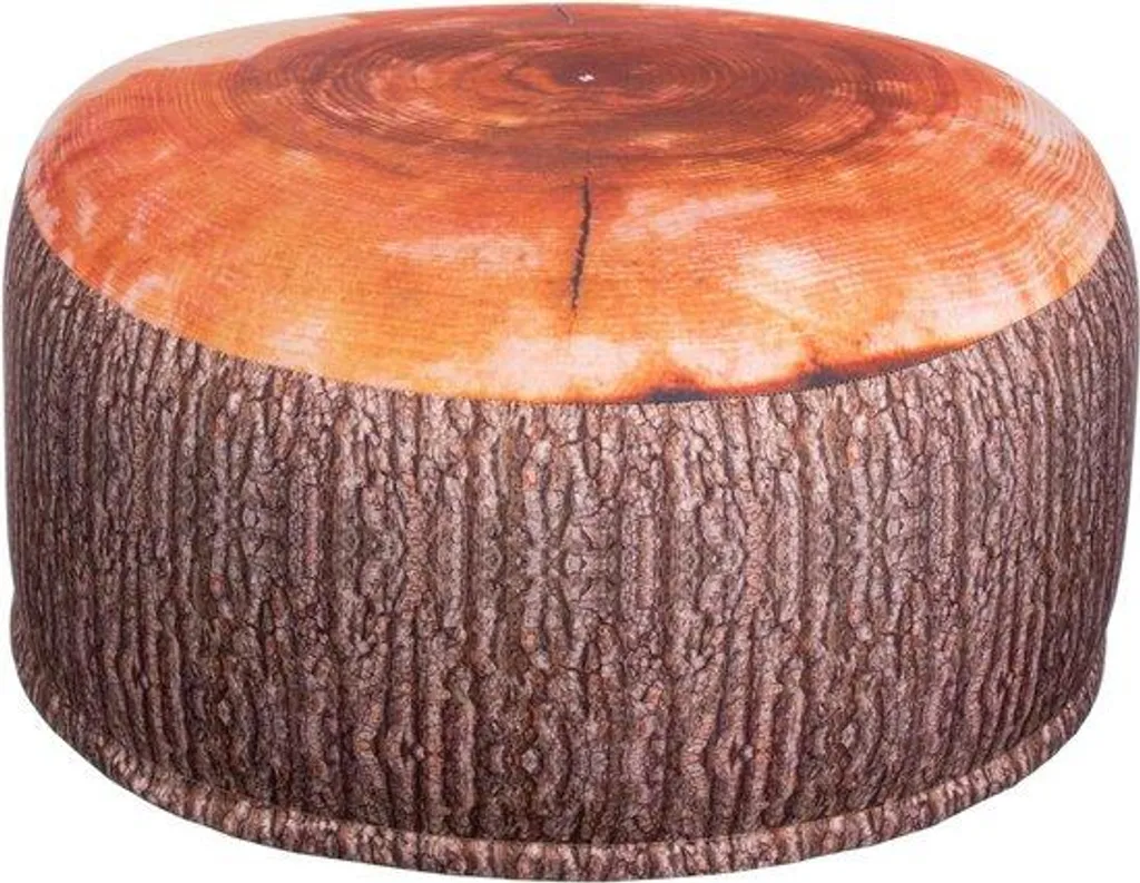 Siège d'appoint gain de place 55 cm motif bois pour invités et terrasse